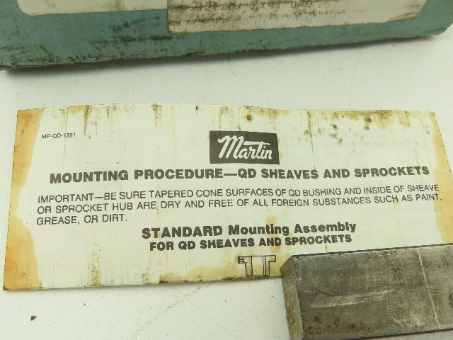 Martin F 3-3/8 Quick Disconnect Bushing 3.375"ID Bore 6.625"OD Flange 7/8"Keyway