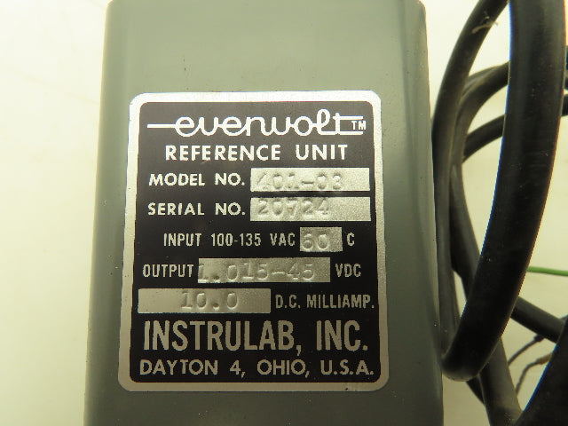 Instrulab 401-03 Evenvolt Voltage Reference Module 1.015-45VDC 10ma Power Supply