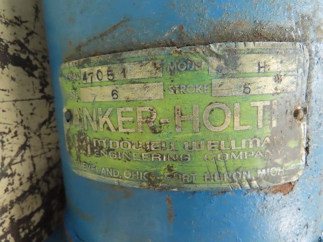 Anker Holth Model H Hydraulic Cylinder 6" Bore 5" Stroke 2" Rod