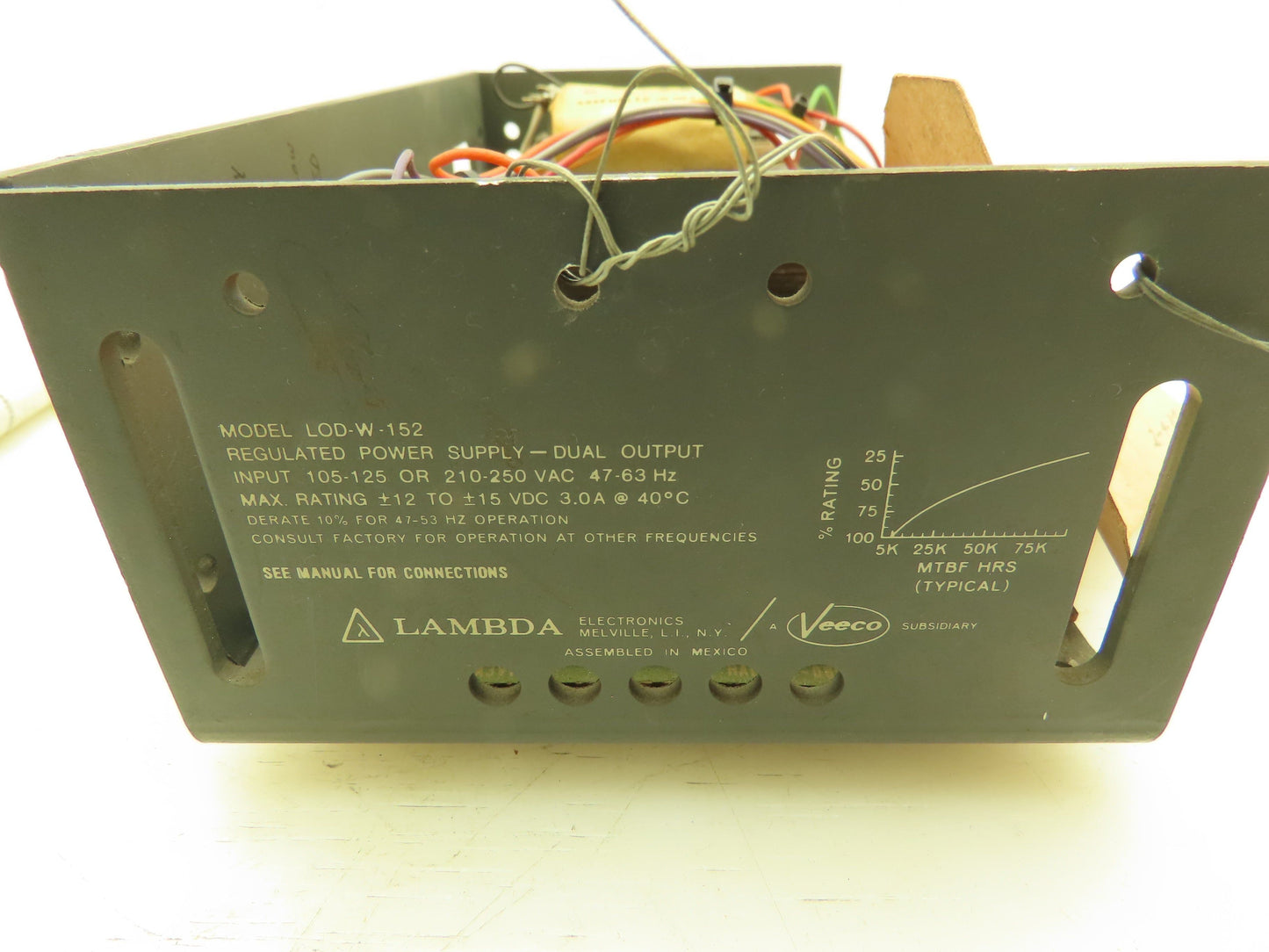 Lambda LOD-W-152 Regulated Power Supply Dual Output 12VDC 3A Amp 120/240V Input