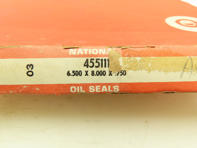 National 455111 Oil Seal, 6.500 in Shaft, 8.000 in OD, 0.750 in Width