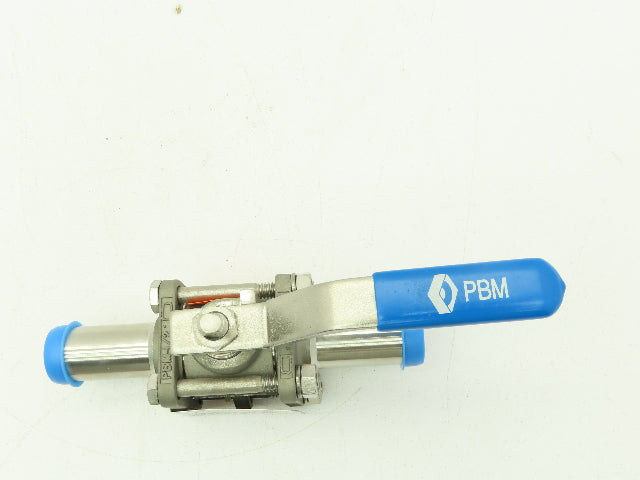 PBM SPH-C5B-A-A035 Stainless 316 Sanitary 3Pc Ball Valve 1/2" Butt Weld 900PSI