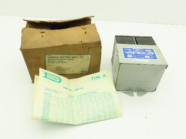 Dongan 35-M020 Power Transformer 120/240V Primary 24/12V Sec 1PH 250KVA