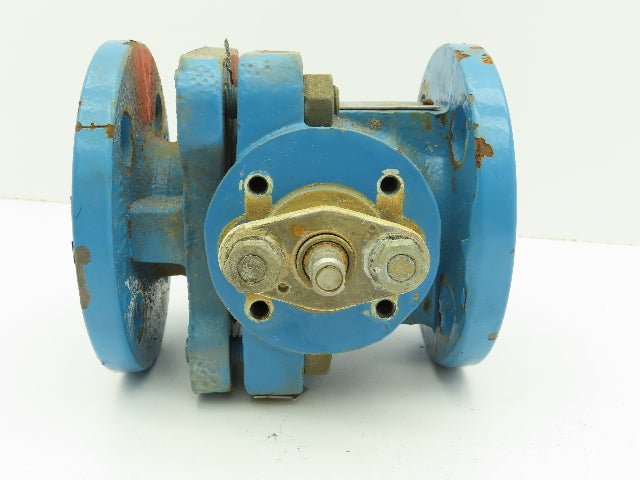 Flowserve AKH3 Atomac 1" Flanged Chemical Ball Valve 2Pc PFA Teflon Lined 87 PSI