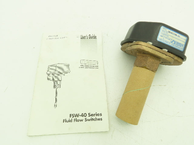 Omega 9848/FSW-41 Fluid Flow Switch 1" NPT Brass 15A SPDT125/250VAC