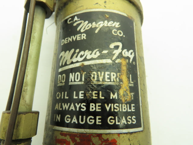 C.A. Norgren S3406-6LC Micro-Fog Pneumatic Lubricator w/Glass Gauge 3/4"NPT