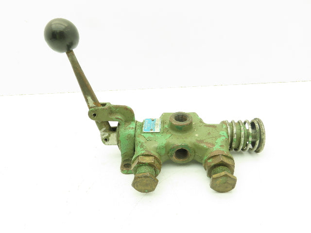 Valvair 15-38S-20 Manual 2-Pos Spring Lever Spool Valve 3/8" NPT