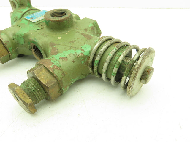 Valvair 15-38S-20 Manual 2-Pos Spring Lever Spool Valve 3/8" NPT