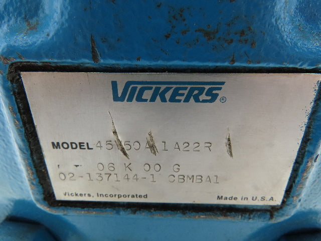 Vickers 45V50A1A22R Hydraulic Single Vane Pump RH 2-Bolt Flange 1-1/4"Shaft