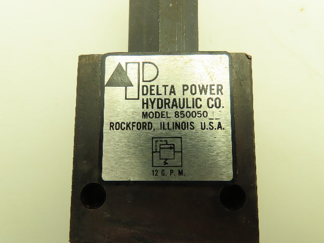 Delta Power 850050-17 Hydraulic Screw-In Cartridge Valve Block 3/8" NPT