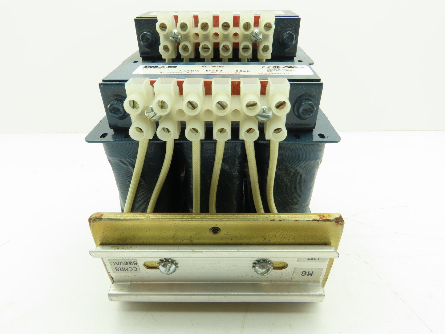 MTE RL-00403 Three Phase Line Reactor 9.0mH 4 Amp Ith=6A 600V Lot of 2