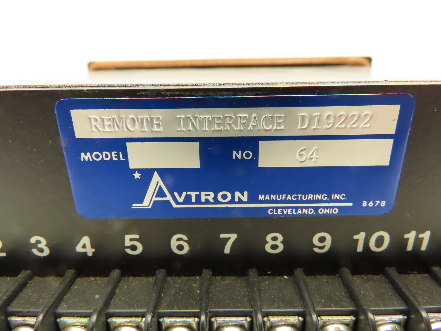 Avtron No 64 Remote Interface Module 6 Digit LED Display 115V D19222