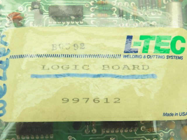 L-Tec 997612 Welding Cutting System Control Card Circuit Logic Board Rev C