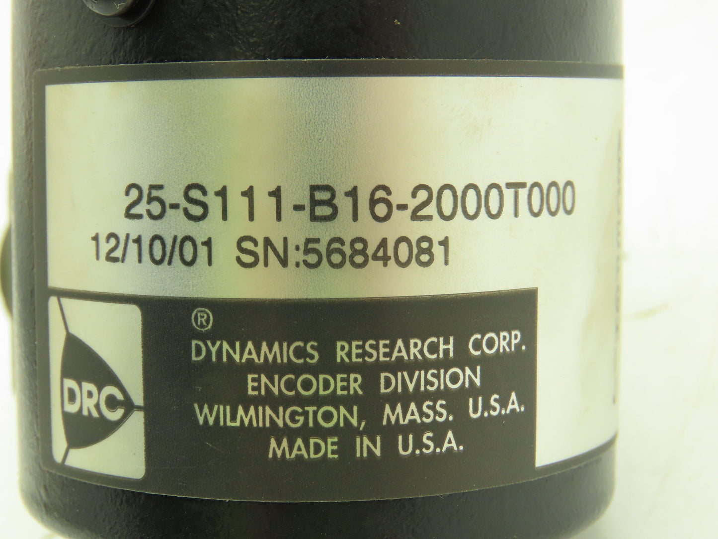DRC Dynamics Research 25-S111-B16-2000T000 Rotary Encoder 3/8" Shaft 10-Pin