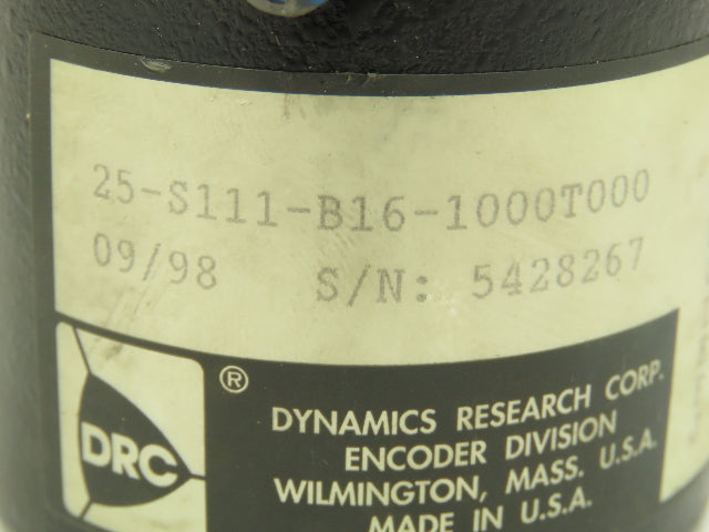 DRC Dynamics Research 25-S111-B16-1000T000 Rotary Encoder 3/8" Shaft 10-Pin