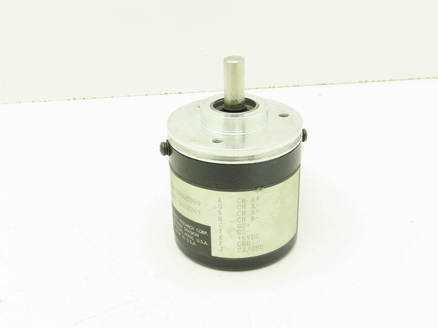 DRC Dynamics Research 25-S111-B16-1000T000 Rotary Encoder 3/8" Shaft 10-Pin