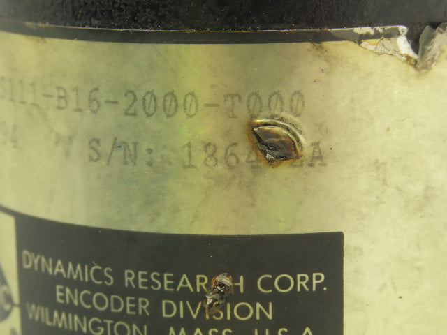 DRC Dynamics Research 25-S111-B16-2000T000 Rotary Encoder 3/8" Shaft 10-Pin