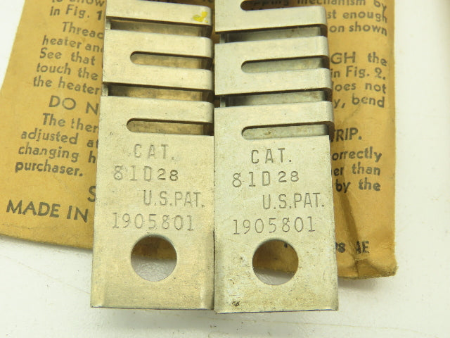 General Electric 81D28 Thermal Overload Unit Heater Element Lot of 4