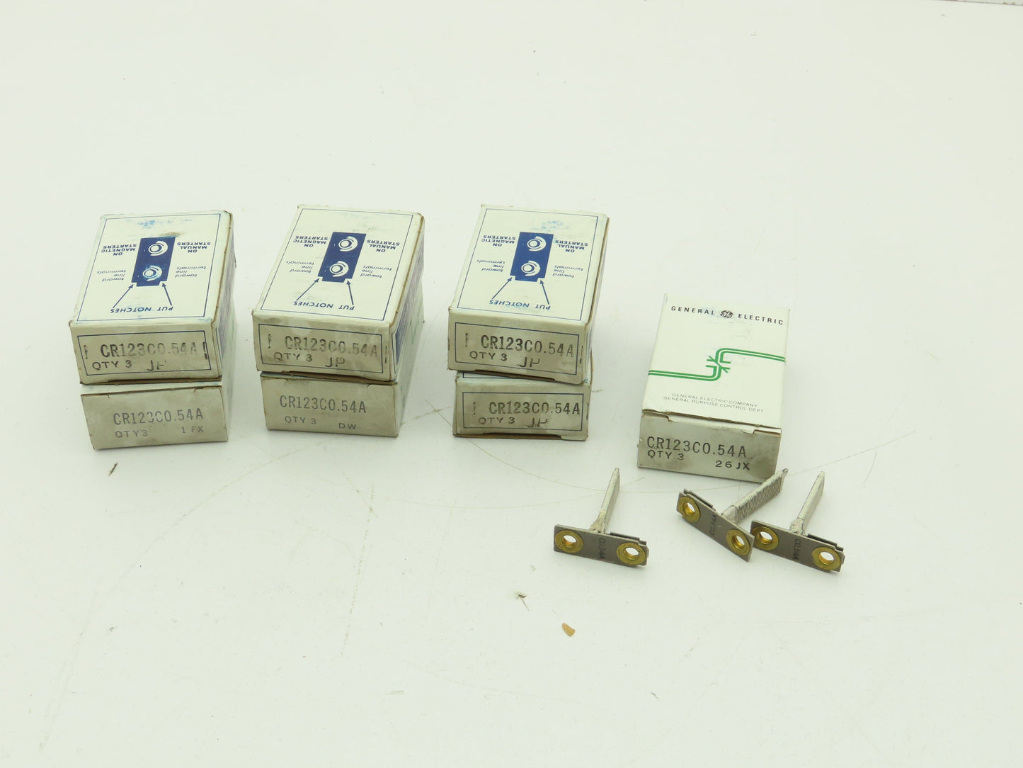 General Electric CR123C0.54A GE Thermal Overload Unit Heater Element Lot of 21