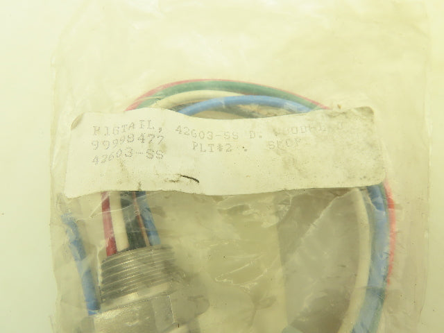 Woodhead LP 2R6006A20A1201 6 Pin Straight Male Adaptor 12" Leads 16 Awg Lot of 2