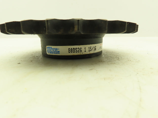 Martin 80BS26 1-15/16 #80 Roller Chain Sprocket 26 Teeth 1-15/16" Keyed Bore