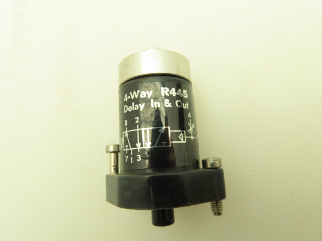 Clippard R445 Minimatic 4-Way Delay In & Out Valve Air Pneumatic Lot of 2