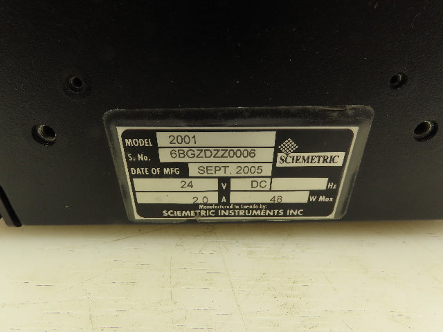 Sciemetric Instruments 2001 SigPod Monitor Control Operator Interface Windows XP