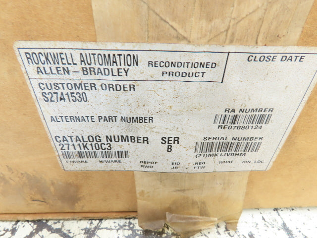 Allen Bradley 2711-K10C3X PanelView 1000 Series B Rev E Frn 4.41 Color Keypad