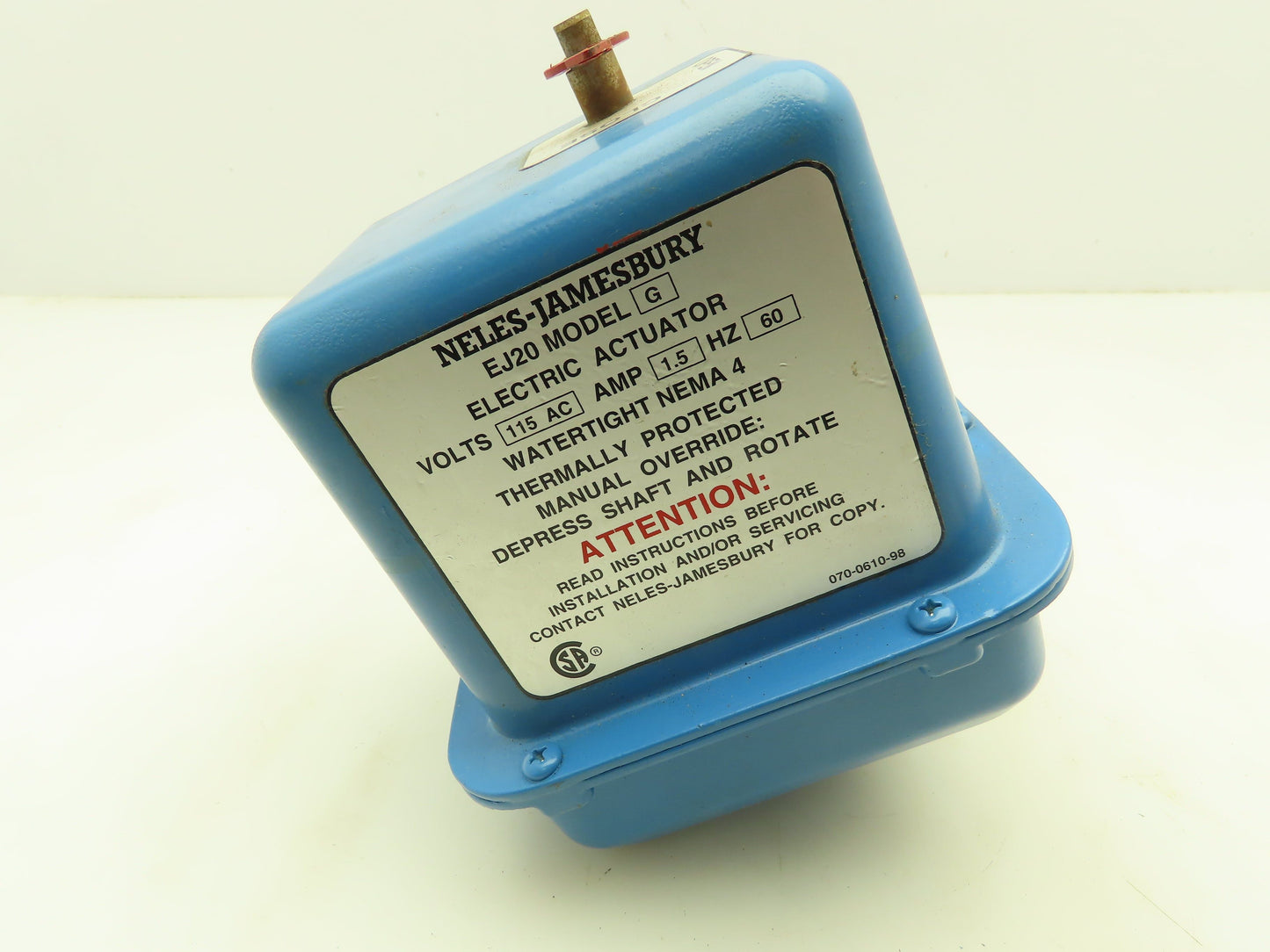 Neles Jamesbury EJ20 G Electric Valve Actuator Operator 115V 1.5A