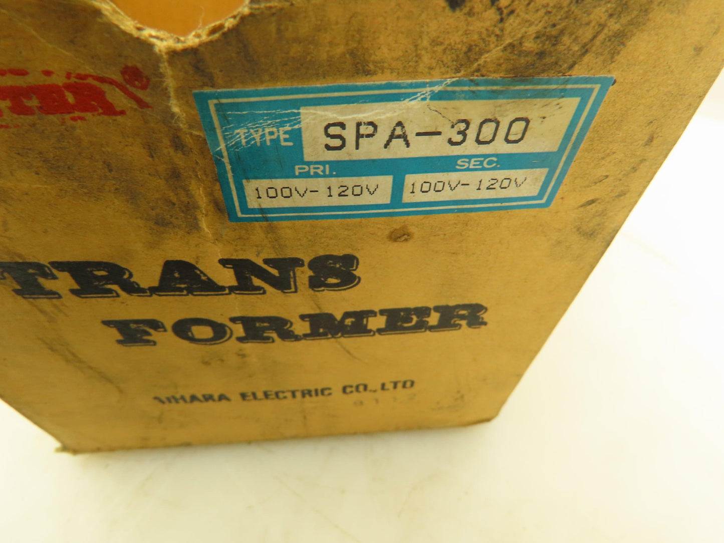 Aihara SPA-300 Center Transformer Single Phase Pri Voltage 120V Sec 120V 300 VA