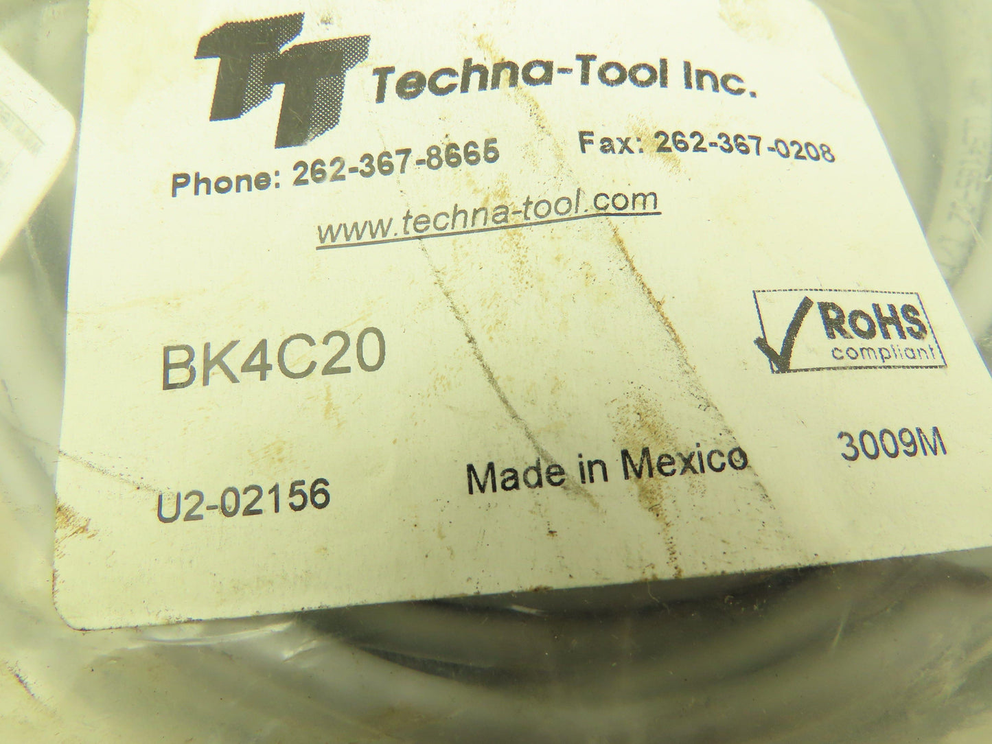 Techna-Tool Inc. BK4C20 Cordset Cable Lot of 2