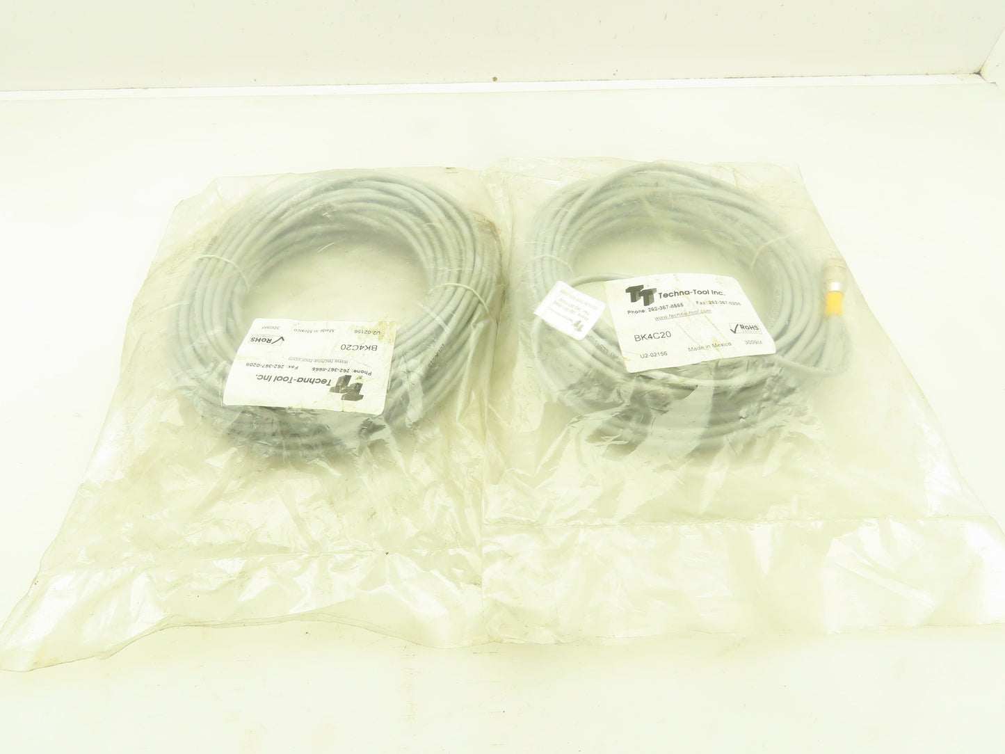 Techna-Tool Inc. BK4C20 Cordset Cable Lot of 2