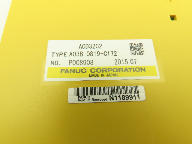 Fanuc A03B-0819-C172 I/O Module A0D32C2 Input PLC Module