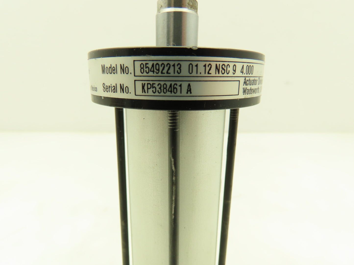 Schrader Bellows 85492213 Double Acting Air Cylinder Pneumatic 4 x1-1/8" 250 PSI