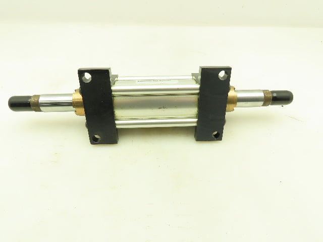 Parker 2MA Pneumatic Double Rod Air Cylinder 2" Bore 3" Stroke Side Lug 250 PSI
