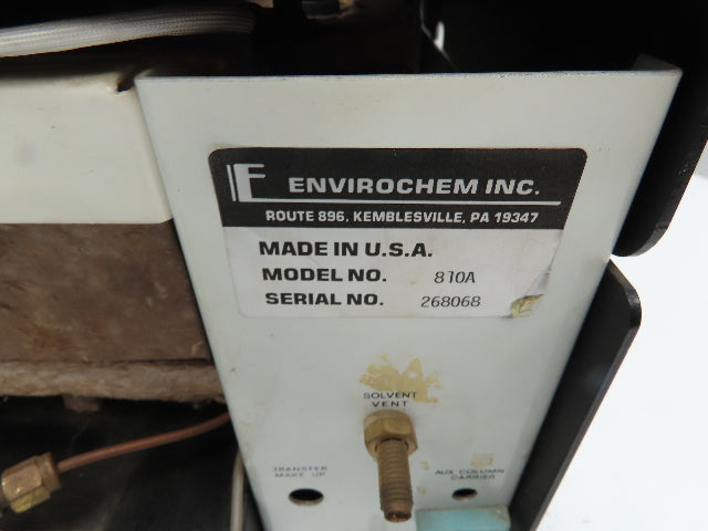 Envirochem 810A Unacon Trap Gas Chromatograph Unit Concentrator Lab Equipment