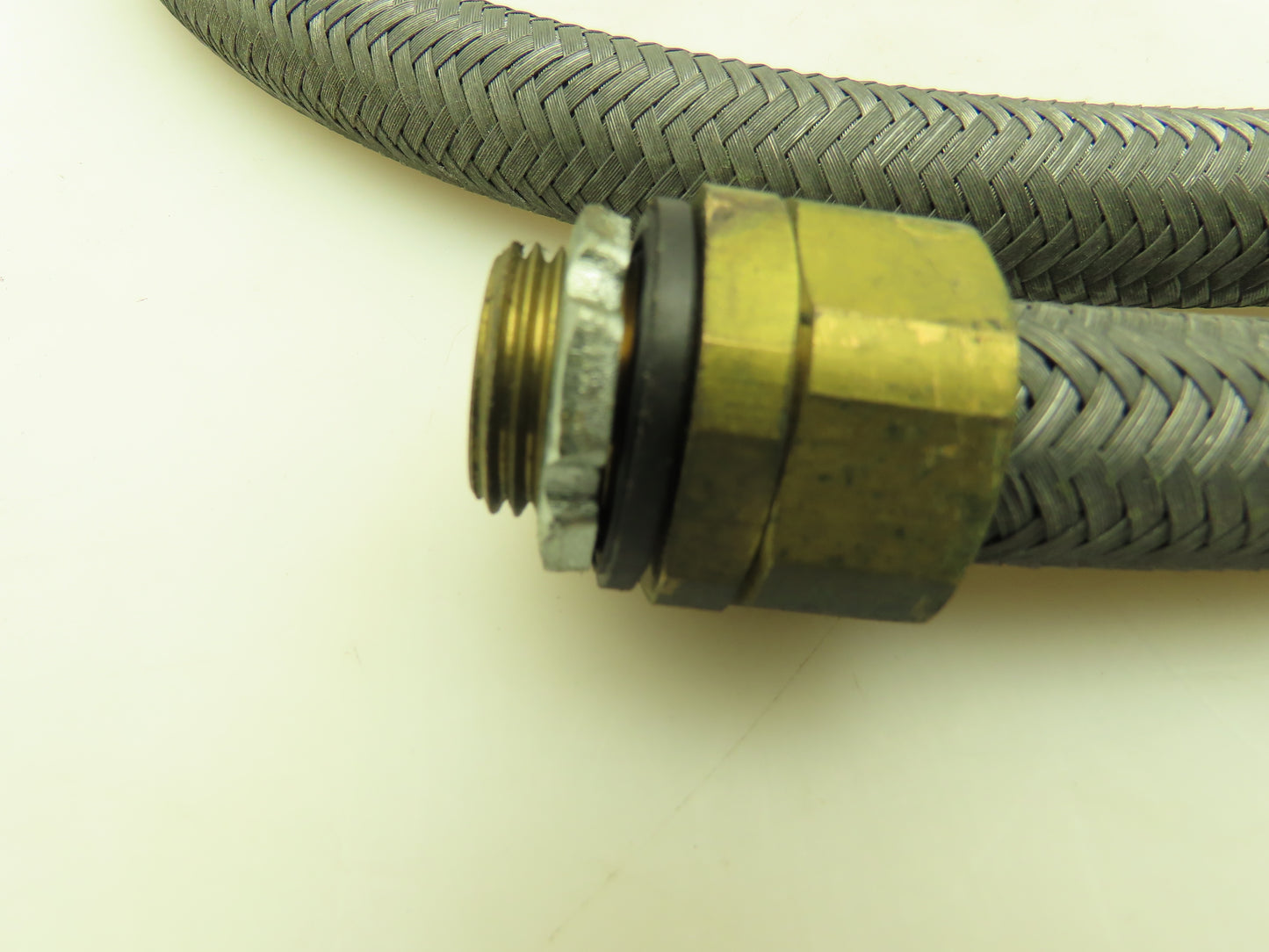 Neoflex Metal Flexible Wire Tube Conduit 1/2" Straight Connector Braided 48"