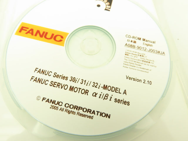 Fanuc A08B-9012-J003#JA Series 30i/31i/32i Model A Servo CD-ROM Manual Ver 2.10