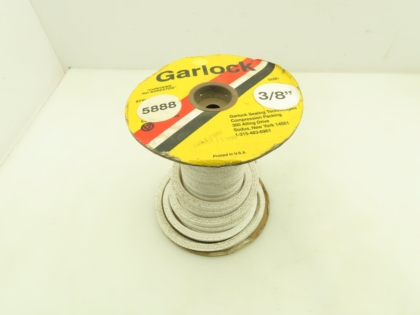 Garlock PTFE Yarn Compression Packing Lattice Braid Filament 3/8" 5888 Type 25'
