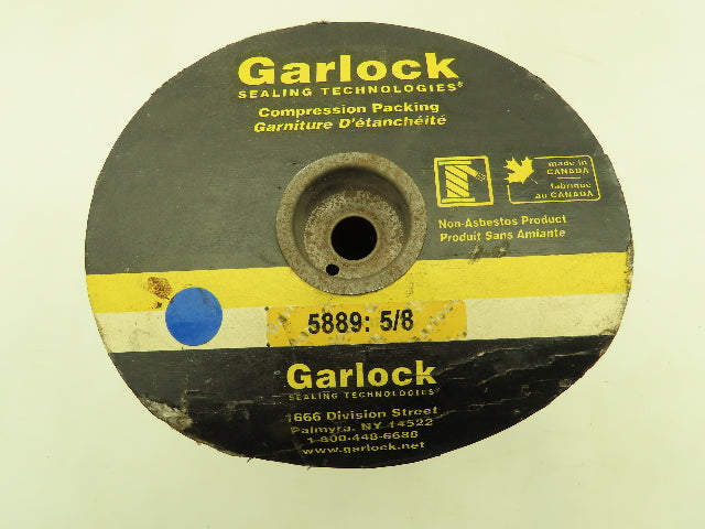 Garlock PTFE Yarn Compression Packing Lattice Braid Filament 5/8" 5889 Type 10'
