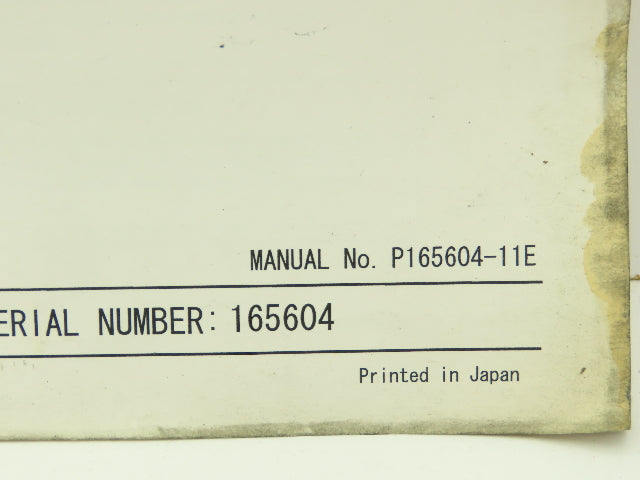 Mazak H255SG0019E CNC Operation Manual For FH-6800 (2004)