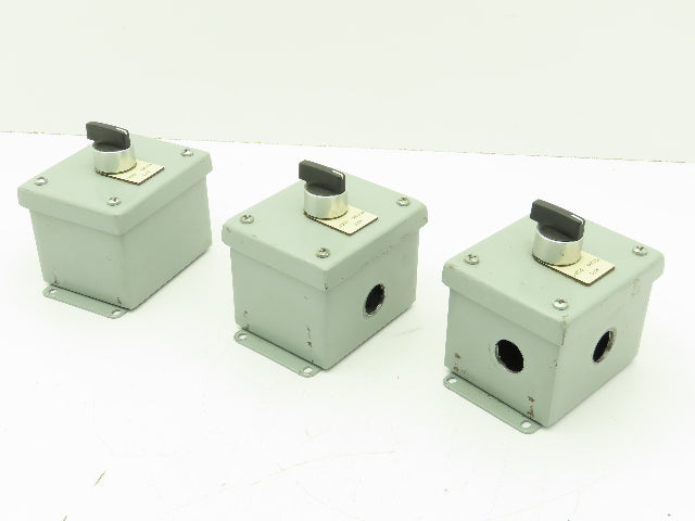 B-Line 3-Position Selector Switch Pushbutton Enclosure Control Station LOT OF 3