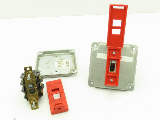 P&S 7843 Manual Motor Control Switch On/Off 40A 3-Pole 3Ph 120-600V Lot of 2