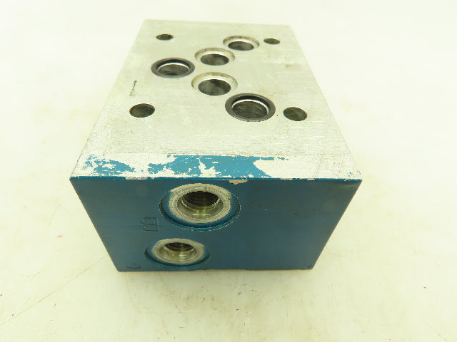 Daman 0895 Aluminum Manifold Sandwich Block SAE-4 LOT OF 2