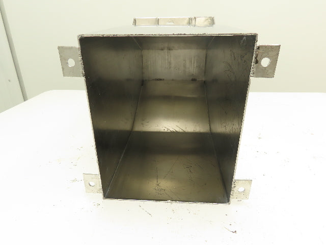 Stainless Gravity Feeder Dry Bulk Material Hopper Bin Manual Dump Chute 8x10x18"
