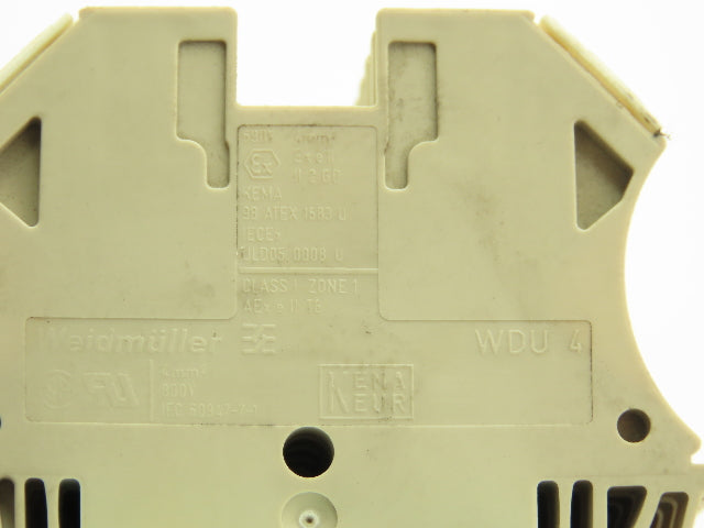 Weidmuller WDU 4 26-10AWG 4mm 32A Terminal Block 160pcs 39" DIN Rail Strip