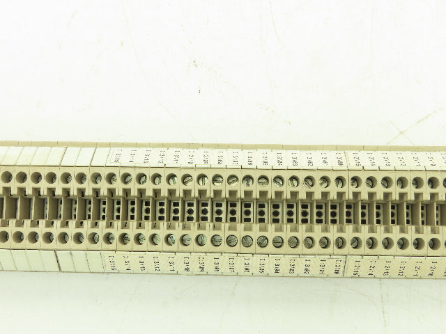 Weidmuller WDU 4 26-10AWG 4mm 32A Terminal Block 160pcs 39" DIN Rail Strip