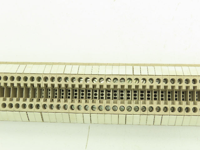 Weidmuller WDU 4 26-10AWG 4mm 32A Terminal Block 160pcs 39" DIN Rail Strip