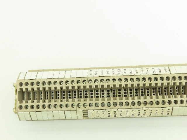 Weidmuller WDU 4 26-10AWG 4mm 32A Terminal Block 160pcs 39" DIN Rail Strip