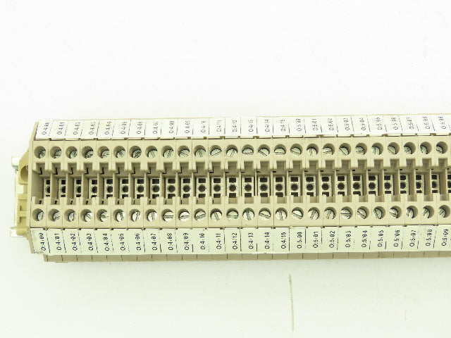 Weidmuller WDU4 26-10AWG 4mm 32A Terminal Blocks (89pcs) 32" DIN Rail